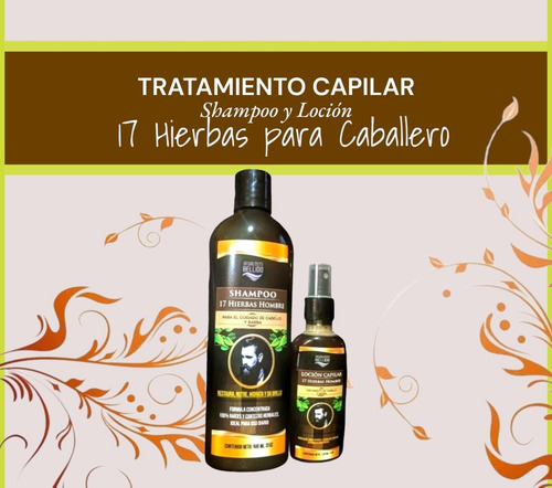 Tratamiento Capilar Shampoo Y Loción 17 Hierbas Caballeros