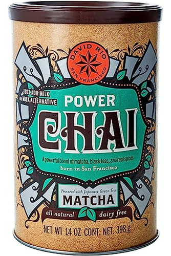 David Rio Power Chai Con Matcha, 14 Oz (1 Pack)