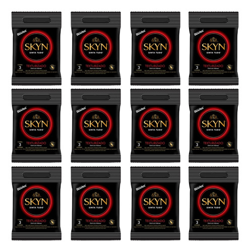 Preservativo Blowtex Skyn Texturizado Com 36 Unidades 12x3