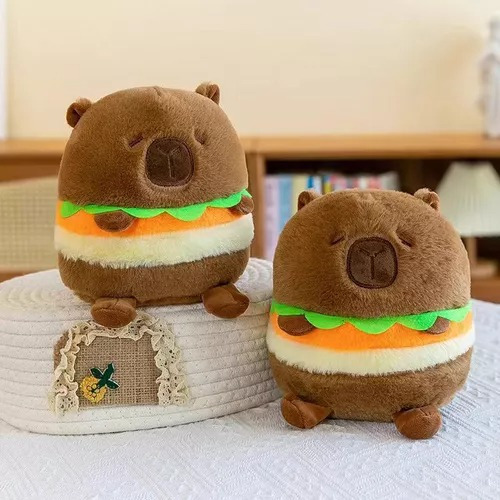 Ll Burger Capibara Peluche Realista Muñecas Decorativas