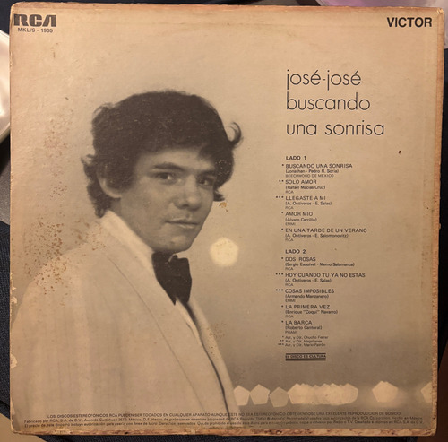 Jose Jose Buscando Una Sonrisa Vinilo Vinyl Lp 1971 Estándar (Usado)