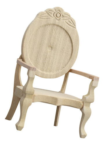5 Sillón De Madera Tallado De Un Solo Brazo, Silla Retro De