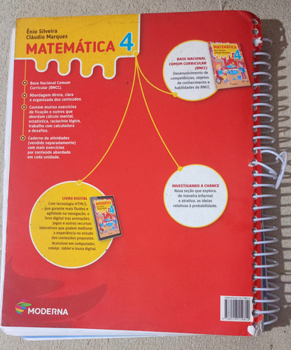 Livro De Matemática Matemática 4o Ano, De Ênio Silveira. Editora Moderna (Usado)
