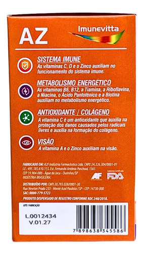Kit 2 Cxs Imunevitta A-z 60 Cápsulas (120cps)