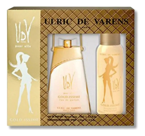 Perfume Set 2 Piezas Gold Issime Para Mujer Edp 75 Ml