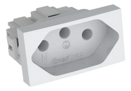 Módulo Tomada 10a Enerbras Dubai Branco Ed5310-en