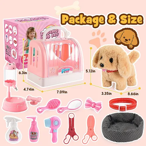 Perro De Peluche Electrónico Camina Ladra Regalo Niños