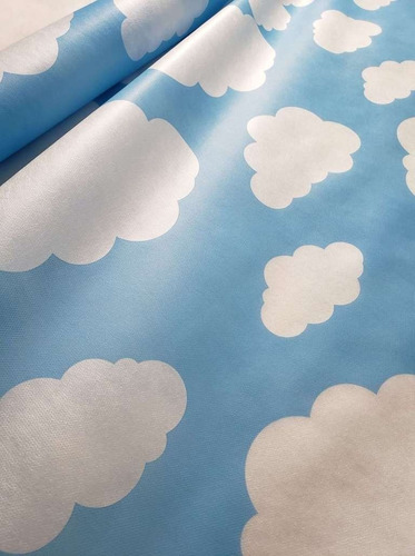 Tnt Estampado Nuvem Infantil Toy Chá 1,4m X 2 Metros