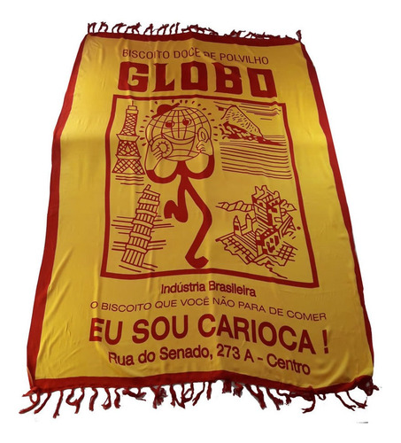 Canga De Praia Estampa Biscoito Globo - Sou Carioca