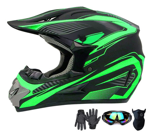 Casco De Motocross, Casco De Moda Completa Para Nios Y Jvene