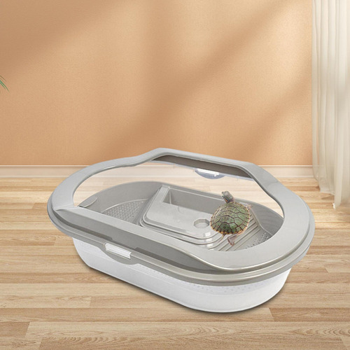 Qw Tanque De Tartaruga Réptil Habitat Sapce Grande Com Cinza