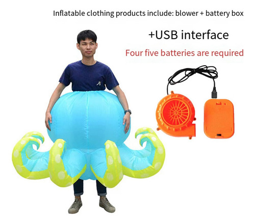 Traje De Polvo Inflável De Halloween Para Fantasia