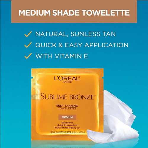 L'oreal Paris Sublime Bronze Autobronceador Toallitas, 2 Rec