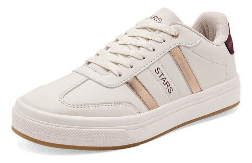 Tenis Casual Mujer Stars Of The World Latte 125-770