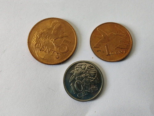 3 Monedas Sudáfrica 1-5-10 Cents 1990 1984 Naturaleza (bb49