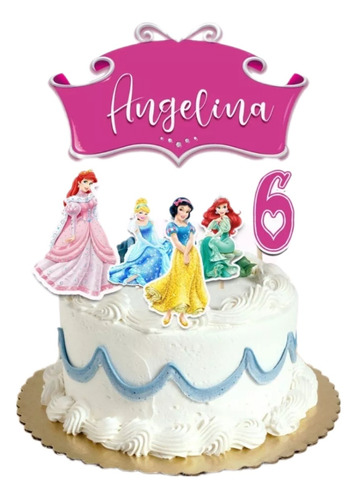 Cake Topper Personalizado Princesas