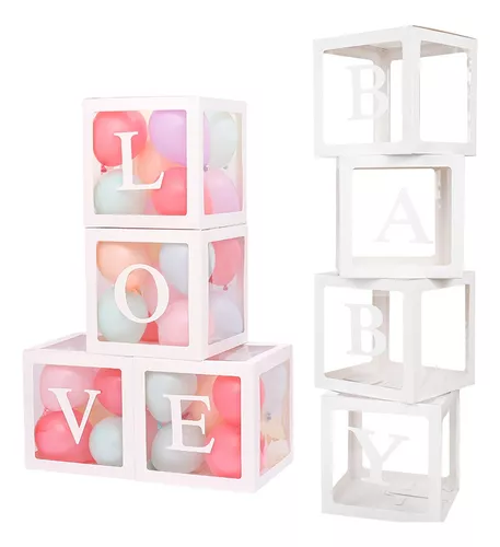 Baby Shower Boxes Cajas De Ducha Para Bebé,30 Letras, Dazzle