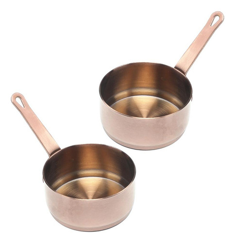 2 Piezas De Acero Inoxidable Cacerola Leche Café Calentador
