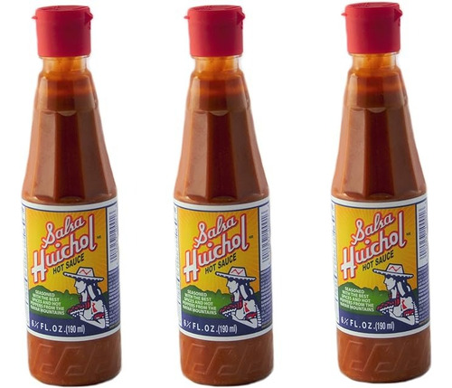 Salsa Huichol Picante 190g Botella 3 Unidades