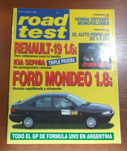 Revista Road Test N° 55 Mayo De 1995 Grupo Editor A&f