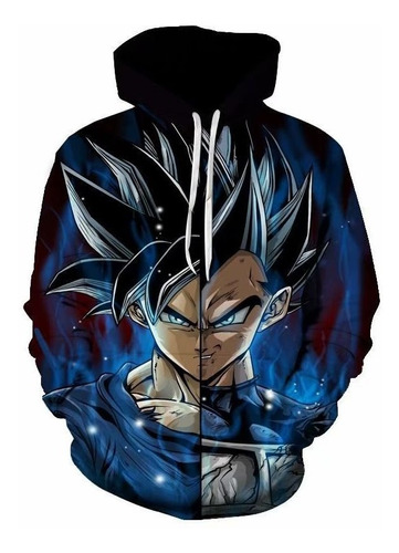 Sudadera Con Capucha Impresión Dragon Ball Vegeta Super Saiy