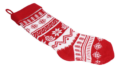 Calcetín Navideño Para Caramelos, Grande, De Punto