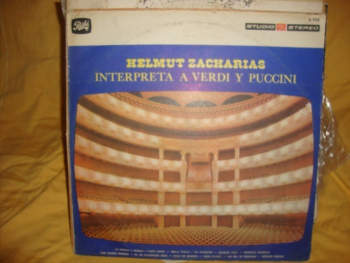 Vinilo Helmut Zacharias Interpreta A Verdi Puccini Sl Cl1