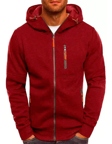 Sudadera Hombre Con Capucha Deportiva Calidad Moda Slim Fit