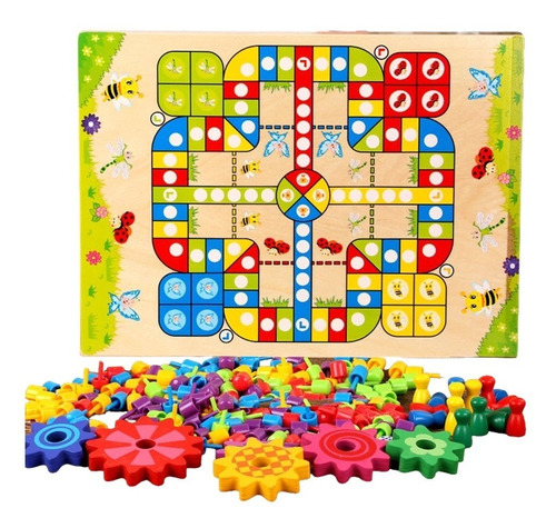 Didáctico Infantil Ludo Y Tachas Plásticas