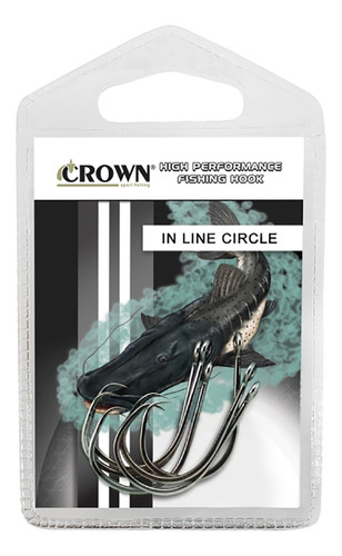 Anzol Crown In Line Circle - Tamanho 2/0