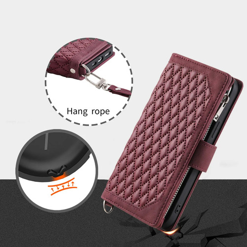 Funda Estilo Libro De Piel Sjk Con Cierre De Cremallera