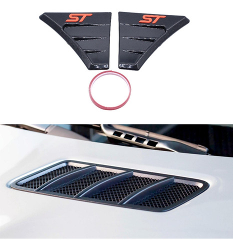 Cubiertas Laterales De Alerón Negras Para Focus Rs Mk2
