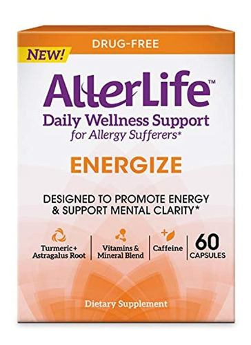 Allerlife Energize Capsules, Daily Allergy Supplements And E