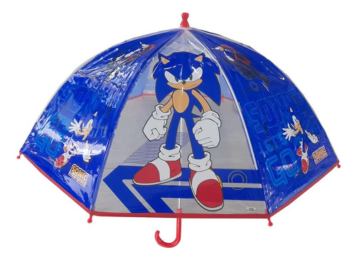 Paraguas Sonic Infantil Reforzado Licencia Oficial 