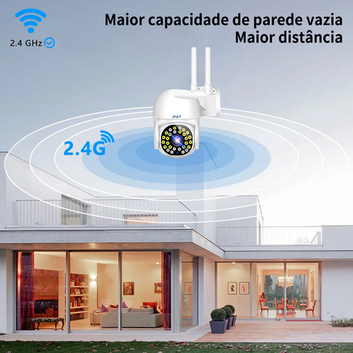 2nlf® Câmera De Segurança Ip Ip66 Prova D'agua App Icsee Audio Bidirecional Visão Noturna Interior/exterior Wifi 4mp