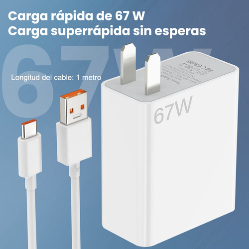 Gytuiv 2pcs 67w Xiaomi Super Fast Charging Tipoc 2pcs 1m Cable Para Xiaomi 11 Ultra/11 Pro/civi 1s Xiaomi 12/12x Xiaomi Note10pro Redmi Note11pro/11tpro/ Pro+/11e Redmi K50/k50pro/k40 K50pro/k40s