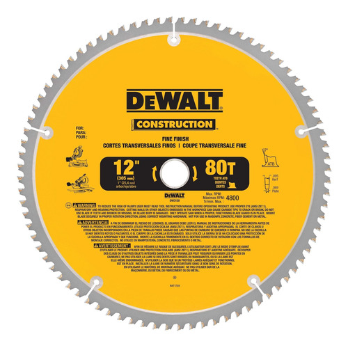 Dewalt Dw3128 Disco De Sierra 12   P/sierra Inglete