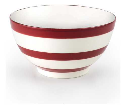 Bowl O Tazón De Diseño En Cerámica Rojo 13 Cm Marca Ibili