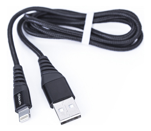 Cable Lightning Para iPhone Carga Rapida 1m Qtouch Qt006 Color Negro