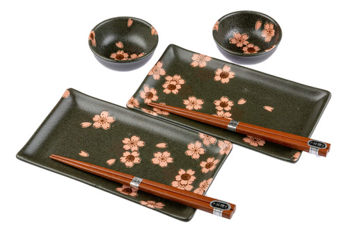 Sushi Set Flor Cerezo Caja Regalo Fabricado Japon