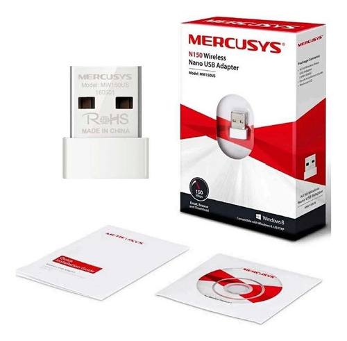 Tarjeta Red Inalámbrica Mercusys Mw150u Adaptador Wifi Usb