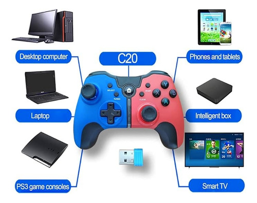 Joystick Control Inalámbrico Compatible Pc Ps3 Smart Tv