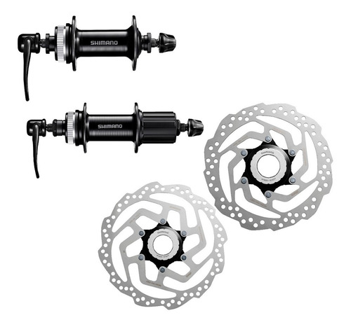 Manzanas Shimano Tx505 Center Lock 36h + Discos Shimano