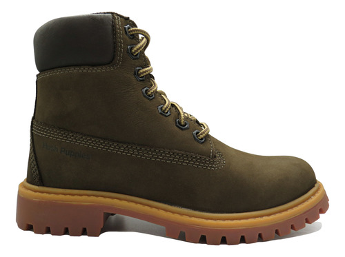 Botas Borcegos Mujer Cuero Vacuno Hush Puppies Cordon Lizary