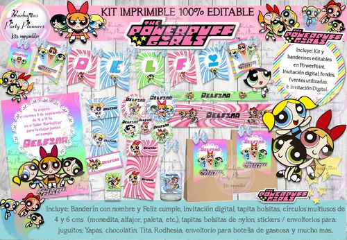 Kit Imprimible Las Chicas Superpoderosas 100% Editable