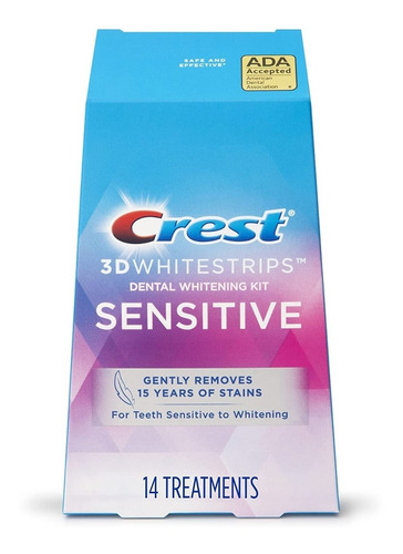 Crest 3d Whitestrips Sensitive 14 Tiras Blanqueamiento