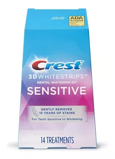 Crest 3d Whitestrips Sensitive 14 Tiras Blanqueamiento