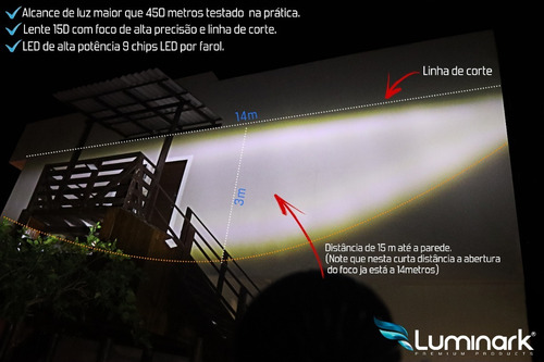Imagem 5 de 7 de Par Farol Milha Led 102w (2x 51w) Foco Longo Off Road 12v24v