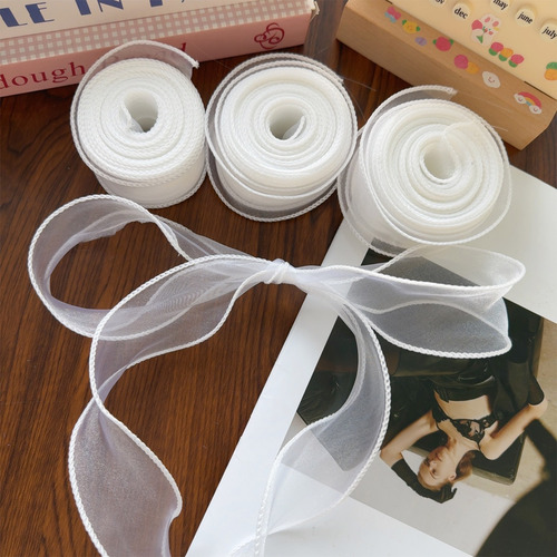 Cinta De Gasa De 2 Rollos Para Envolver Regalos, Tartas, Ram