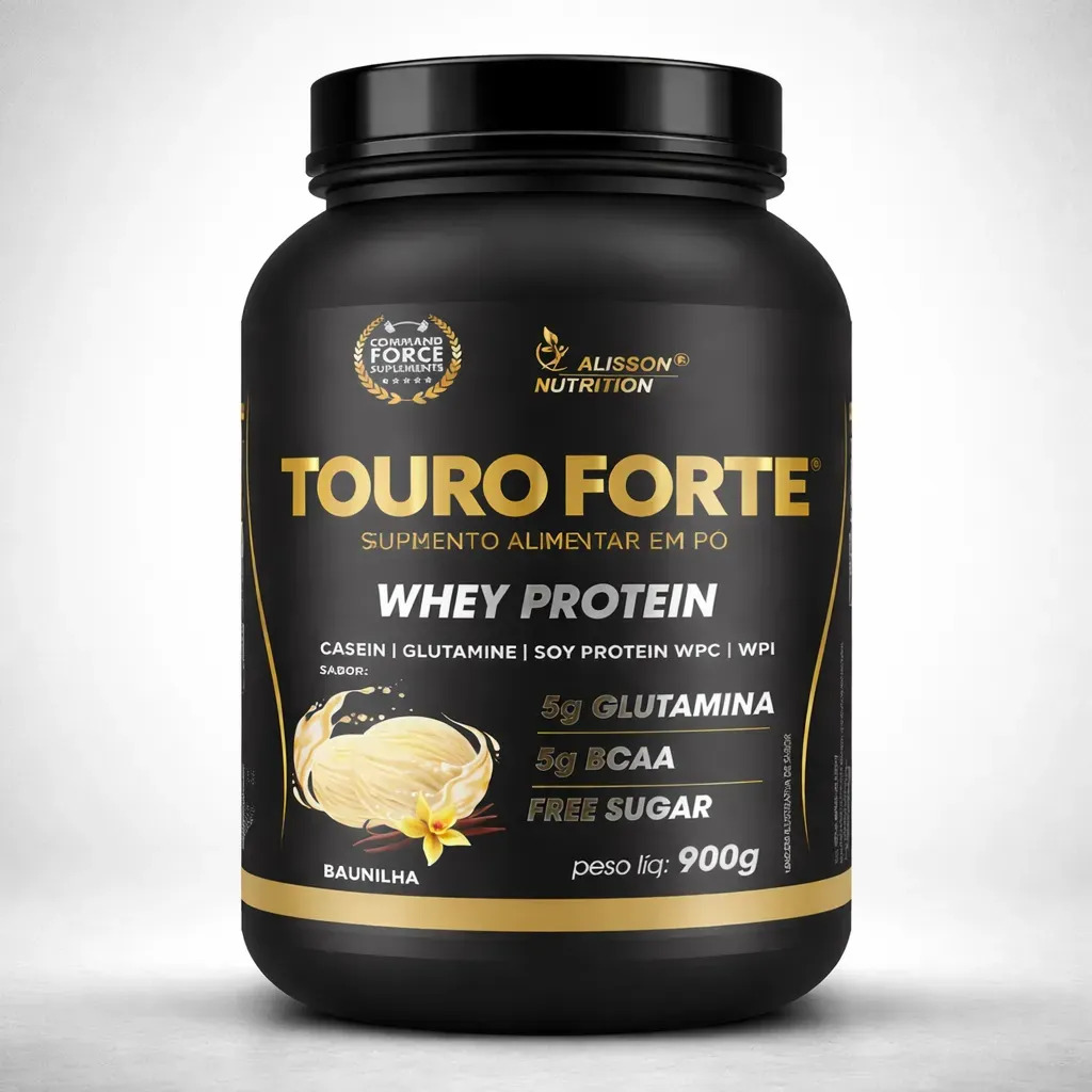 Whey Protein Touro Forte 900gr Baunilha